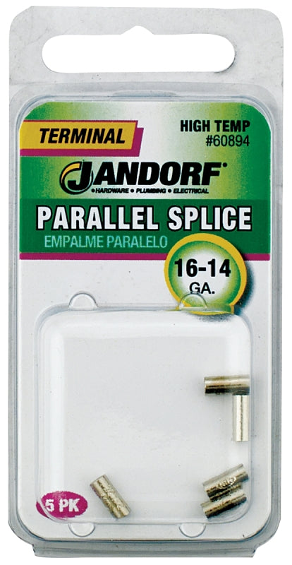 Jandorf Butt Splice Connector, 16 to 14 AWG Wire, 5/PK #60894