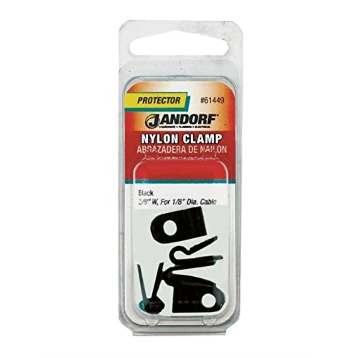 JANDORF CLAMP Nylon Blk 3/8x1/8 5 PK 61449