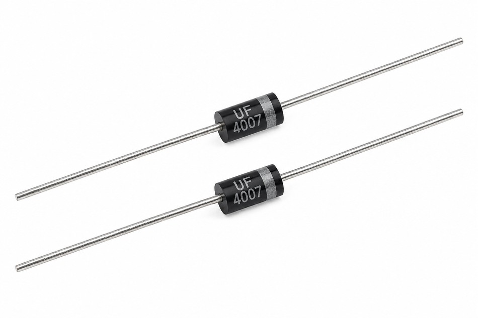 UF4007 Ultra-Fast Recovery Rectifier Diode – 1A 1000V DO-41 (2-Pack)