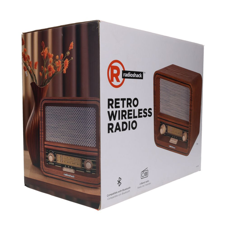 RadioShack Retro AM/FM Radio Vintage Wood Design