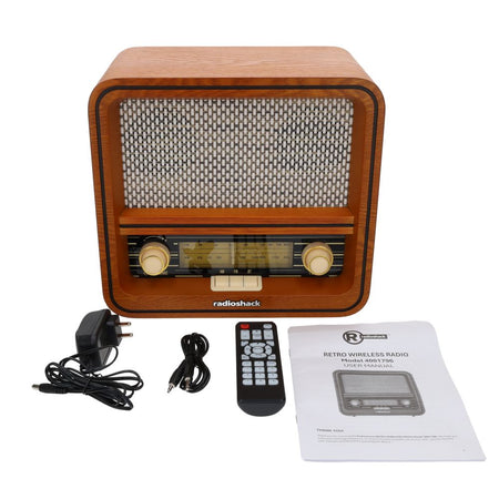 RadioShack Retro AM/FM Radio Vintage Wood Design