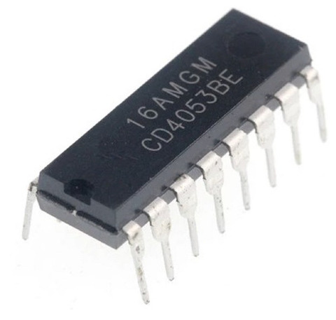 NTE4053B Intgrated Circuit CMOS, Triple, 2-Channel Analog Multiplexer