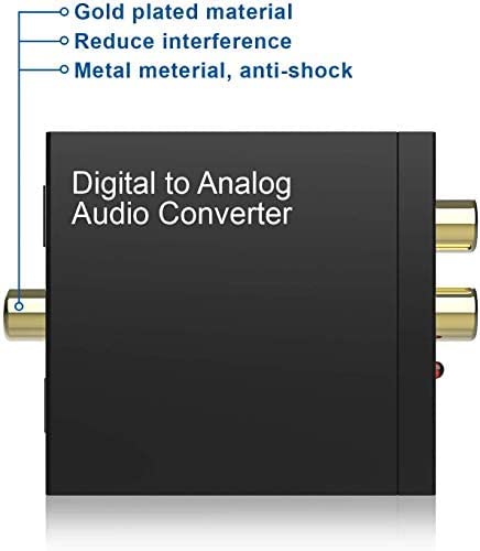 192KHz Digital to Analog Audio Converter DAC – Optical/Coax to RCA & 3.5mm