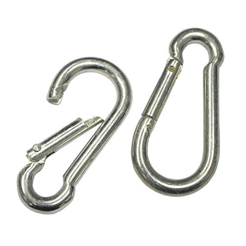 2 × 6mm Snap Hooks – Heavy Duty Metal Clips (2-Pack)