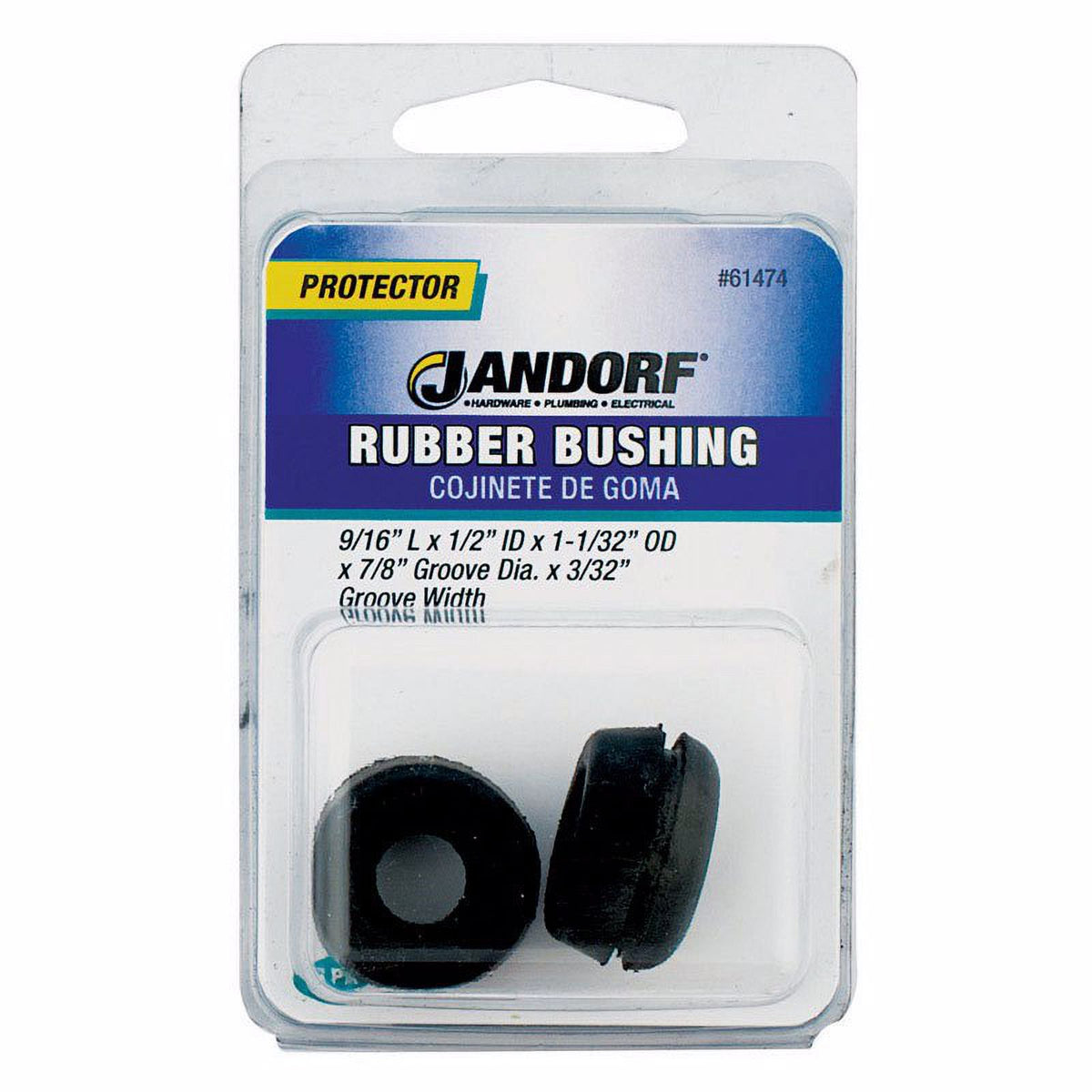 BUSHING Rubber 1-3/32 OD 2 PK #61474