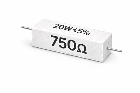 PANMILED 20W Cement Resistor, ±5% Ceramic Wirewound Power Resistor (15Ω–750Ω) High Watt Fixed Resistor