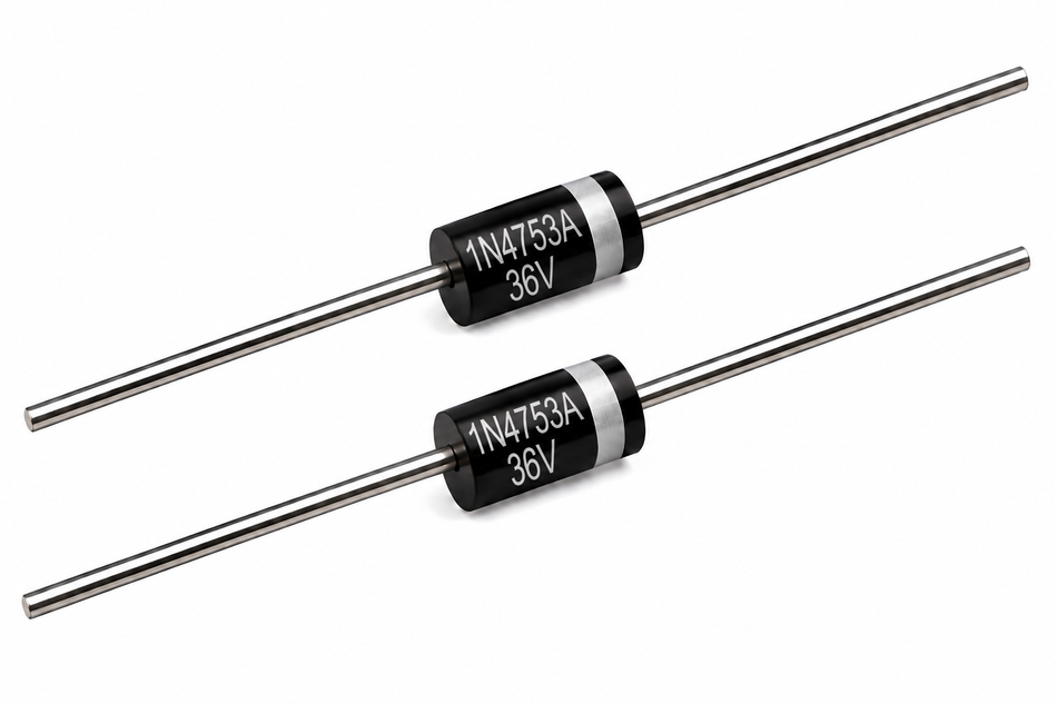 1N4753A Zener Diode – 36V 1W ±5% DO-41 (2-Pack)