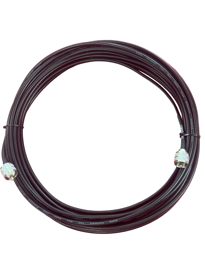 50 ft RG58 Coax Cable with PL-259 Male Connectors