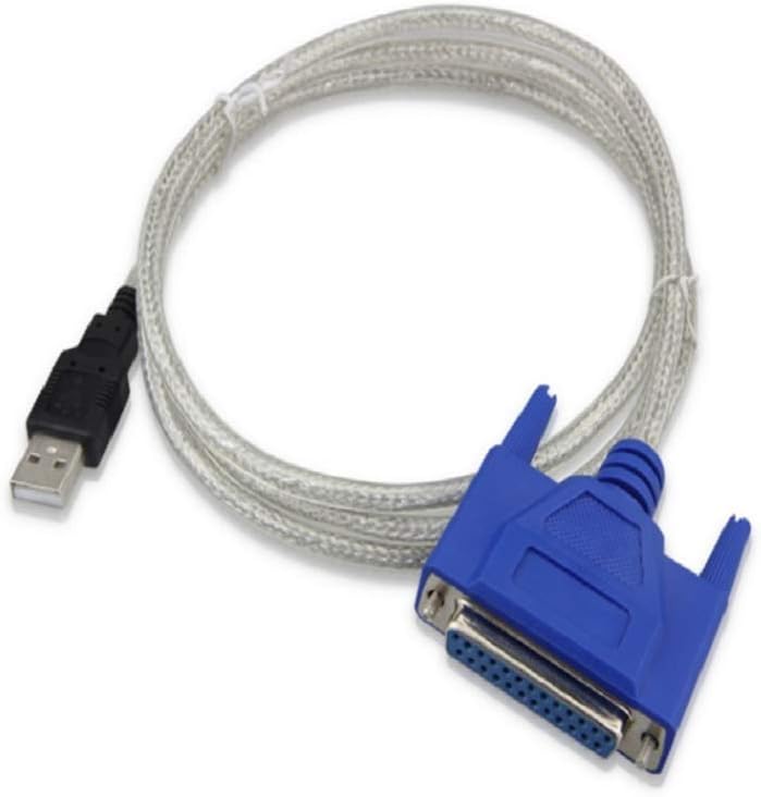 WESAPPINC USB to DB25 Parallel Printer Cable Adapter (5ft)