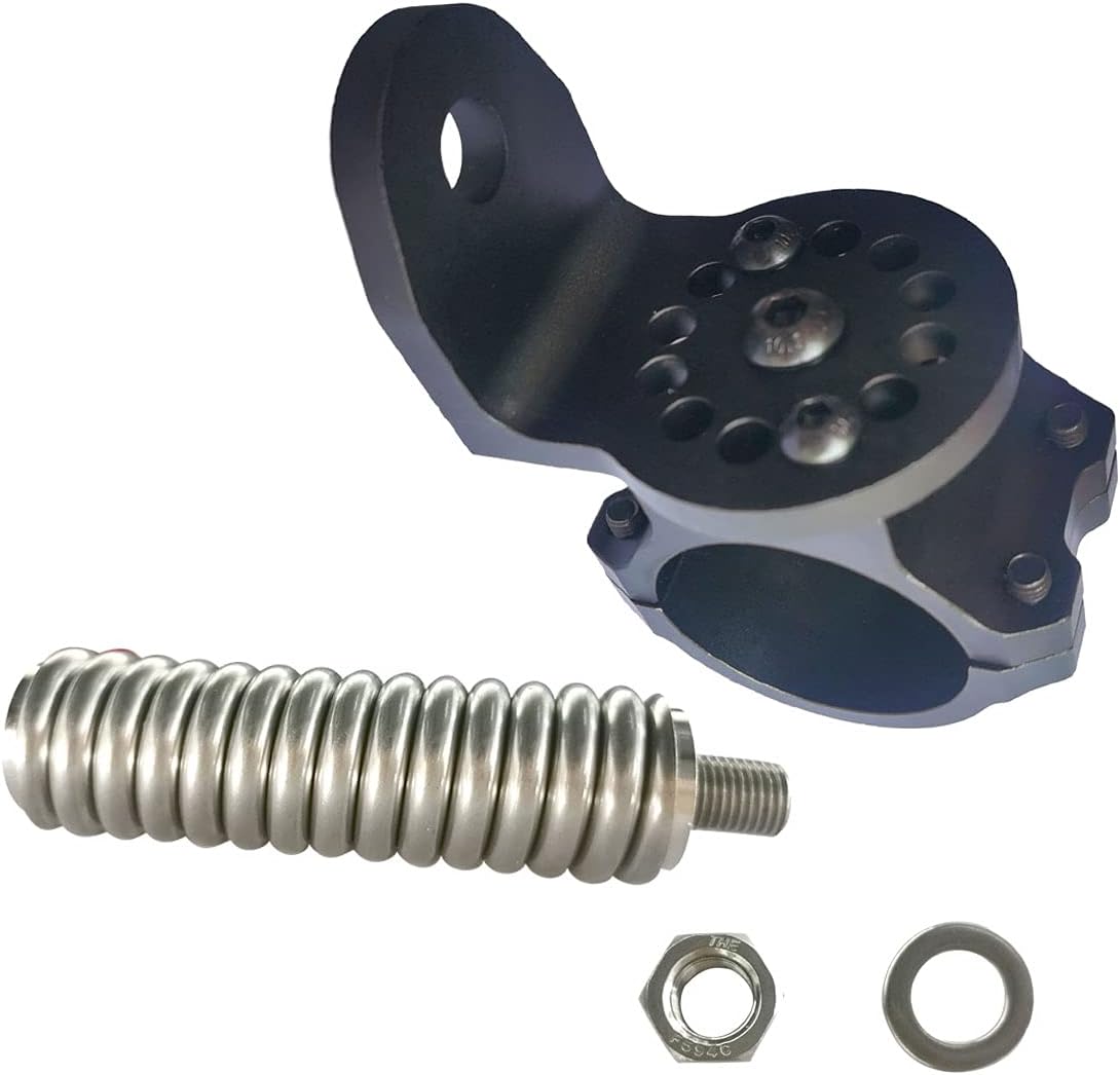 Adjustable CB Antenna Mount with Spring Mounting Base Flag Bracket for 1 3/4” to 1 7/8” Roll Cage Compatible with 2017-2019 Can-Am Maverick