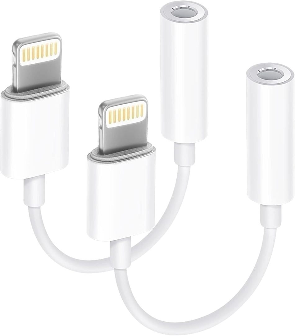 Apple MFI Certified Lightning to 3.5 mm Headphone Jack Adapter for iPhone