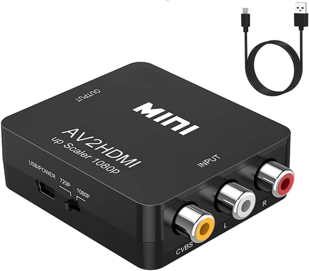 Av 1 Example RCA to HDMI Converter – 1080P AV Composite Video Adapter – TekShack