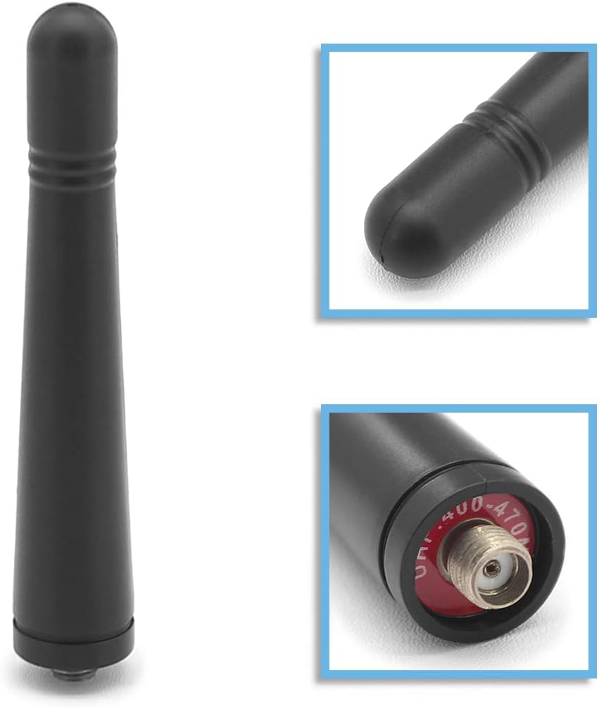 UHF Stubby Antenna – 400–470MHz, SMA-F, 3.3-Inch