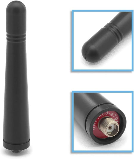 UHF Stubby Antenna – 400–470MHz, SMA-F, 3.3-Inch