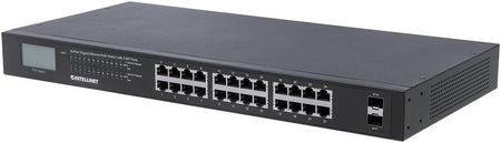 Intellinet 24-Port Gigabit PoE+ Switch with LCD