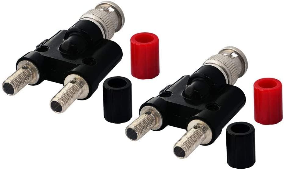 BNC Male Plug to 2X 4mm Dual Banana Female Jack Socket Binding Post