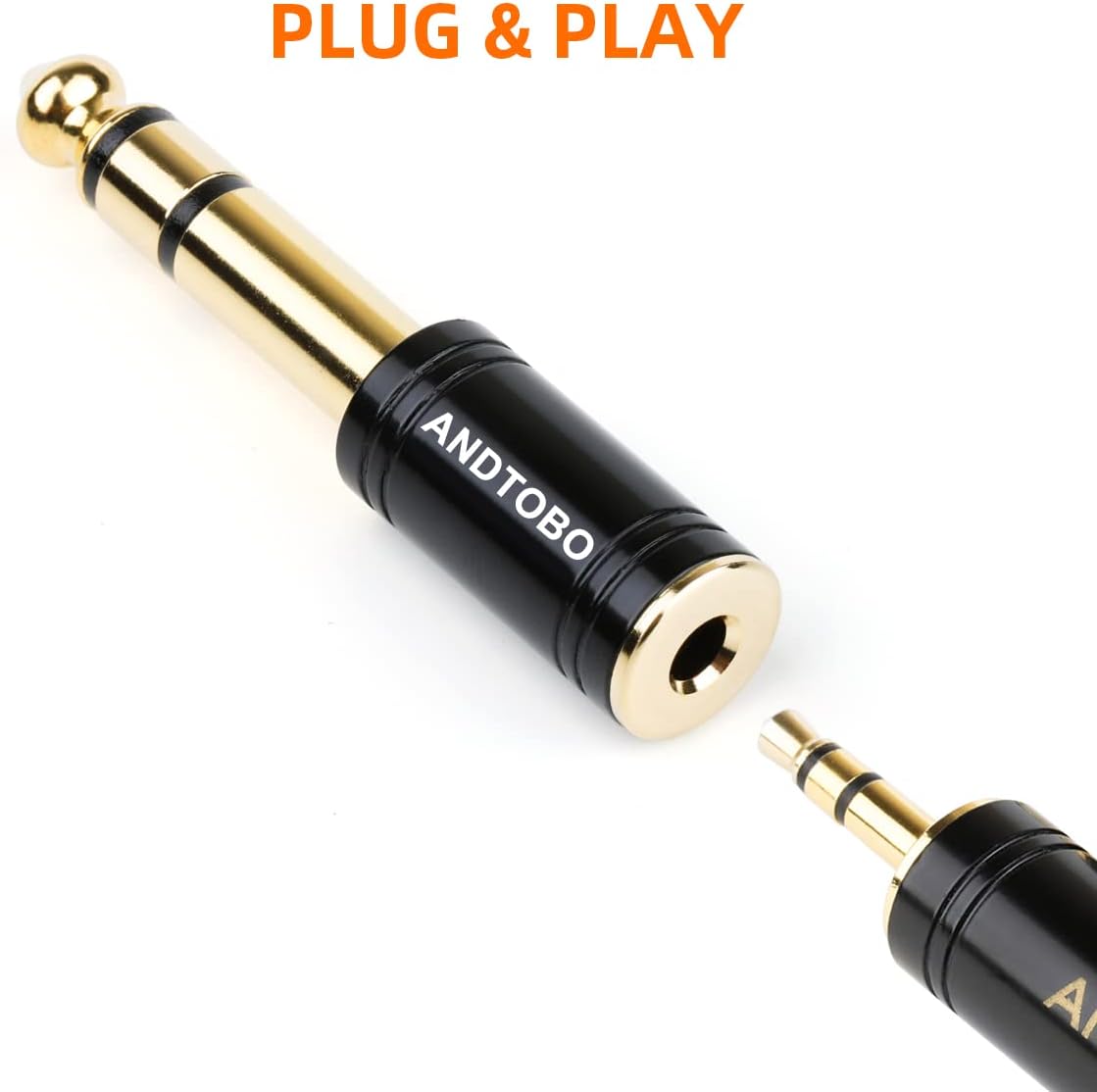 1/4 in (6.35mm) Male to 1/8 in (3.5mm) Female Stereo Audio Adapter
