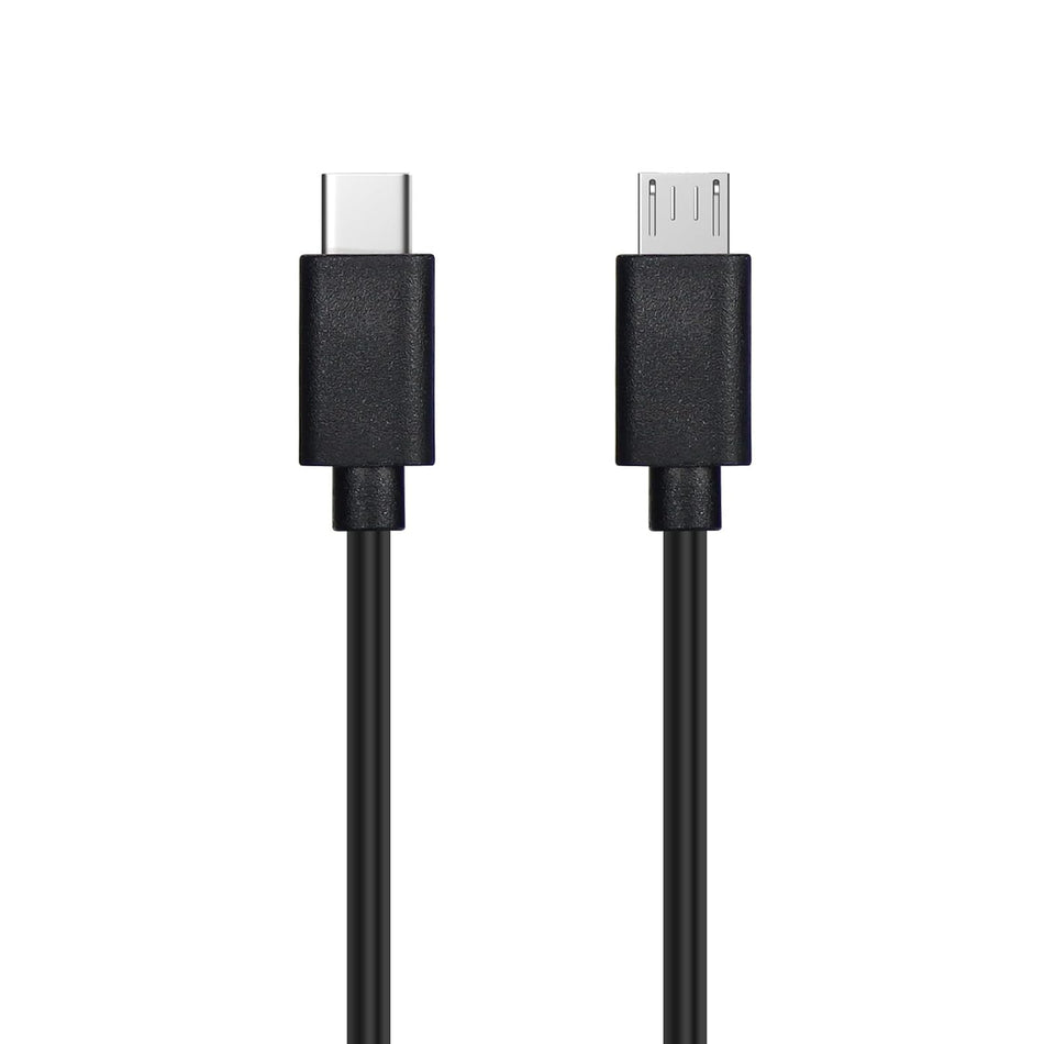 USB-C to Micro USB Cable, 3ft Black Data Transfer & Charging Cord