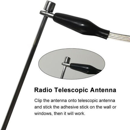 Radio Antenna Booster – Signal Enhancer for Telescopic Antennas