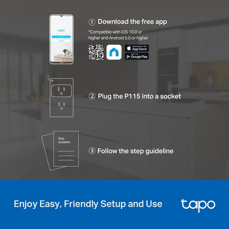 TP-Link Tapo P115 Smart Plug Wi-Fi Mini 4-Pack