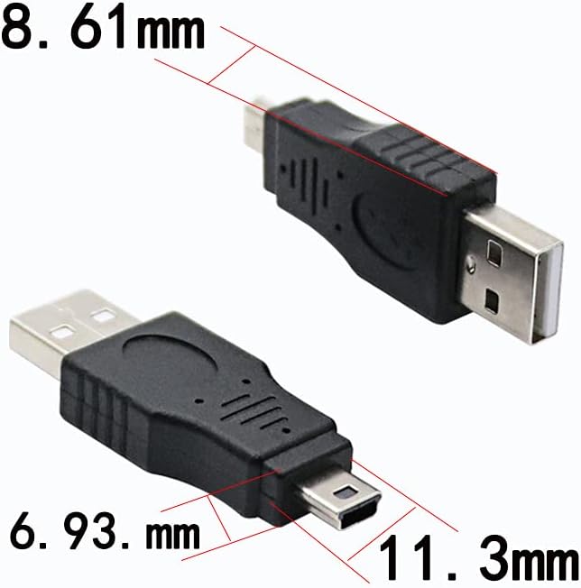 Male USB -> Male Mini USB Connector | TekShack