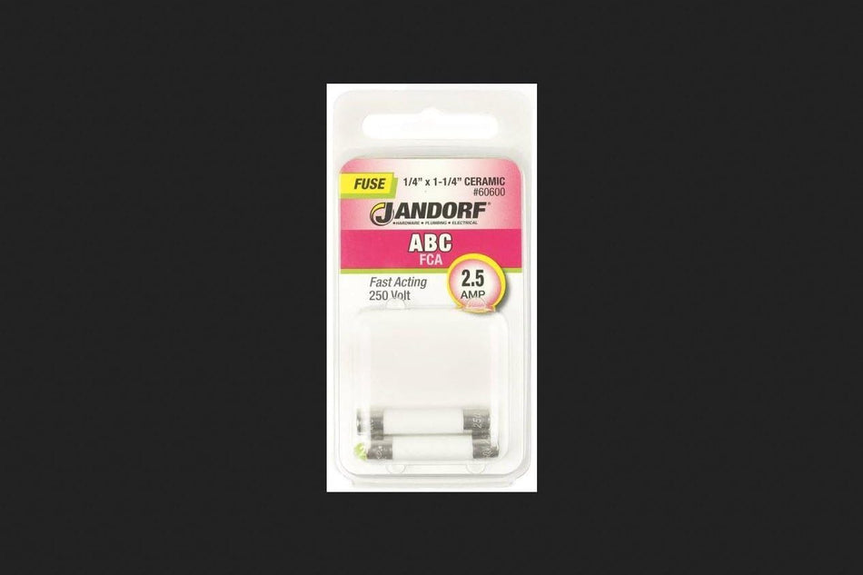 Jandorf Fast Acting 250 Volt 2.5 Amp Fuse #60600