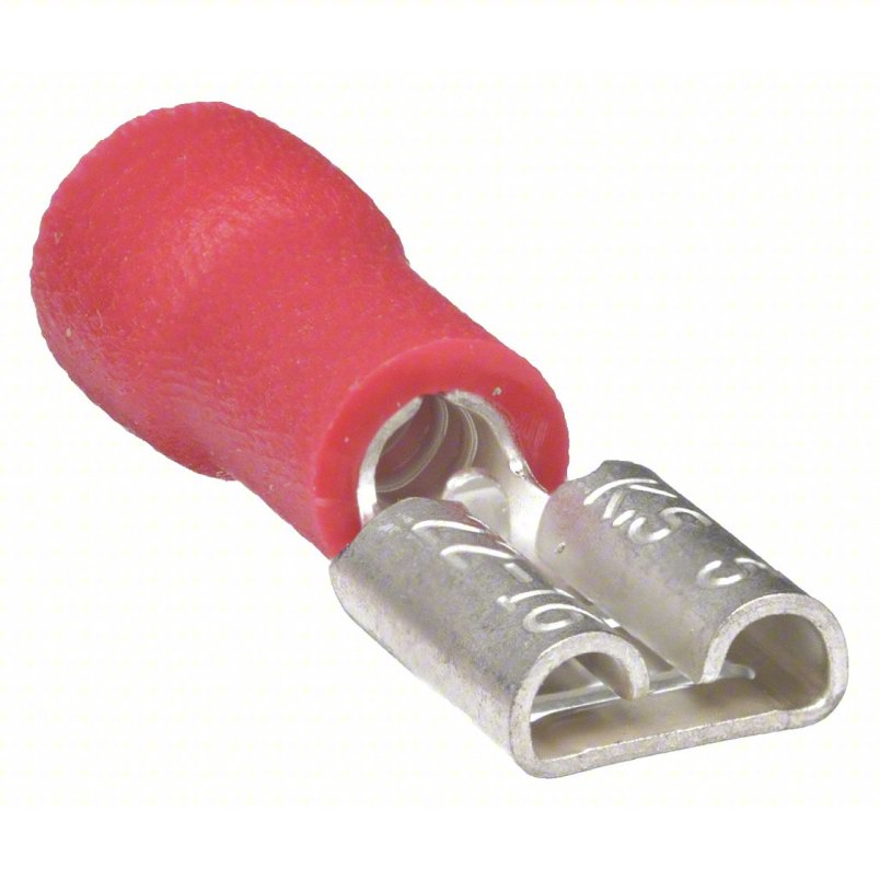 22-16 AWG 6.3MM (FEMALE) RED Spade Wire Connector