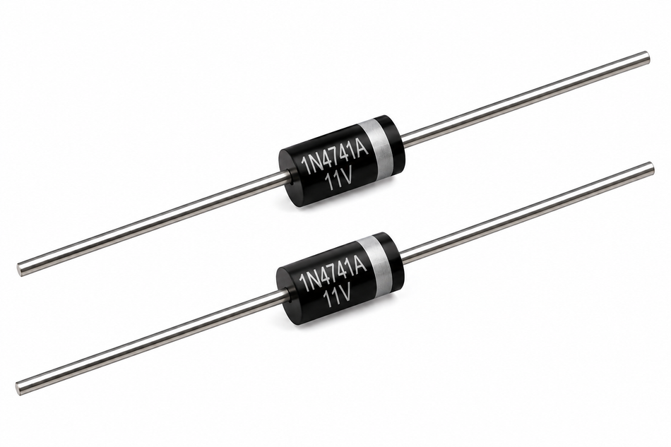 1N4741A Zener Diode – 11V 1W ±5% DO-41 (2-Pack)