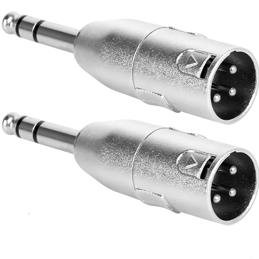 6.35mm 1/4" Male to XLR Male Adapter