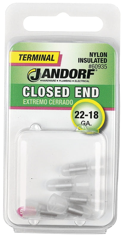 Connector, 22 to 18 AWG Wire, Nylon Insulation, Copper Contact, Clear #60960
