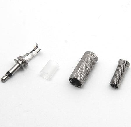 3.5mm Mono Plug Metal 1/8" Male Jack Audio Connector – Solder Type (1 Per Pack)