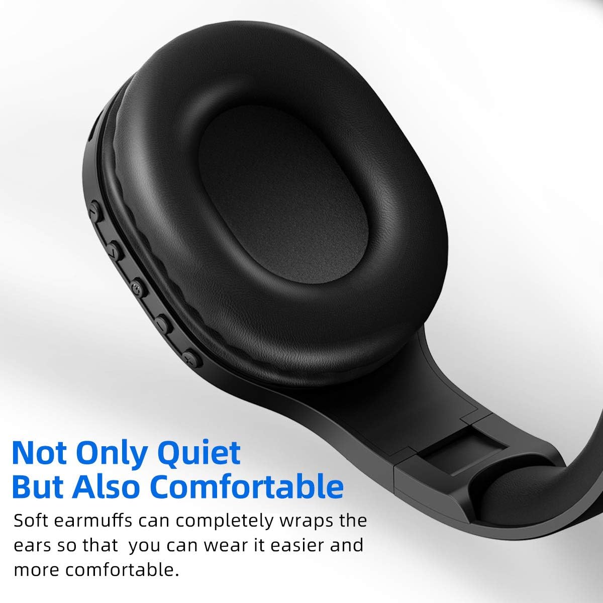 Rechargeable Portable FM Radio Headphones – Wireless Headset with Ear Muffs & Built-In FM Receiver