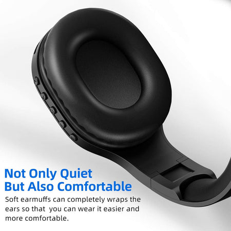 Rechargeable Portable FM Radio Headphones – Wireless Headset with Ear Muffs & Built-In FM Receiver