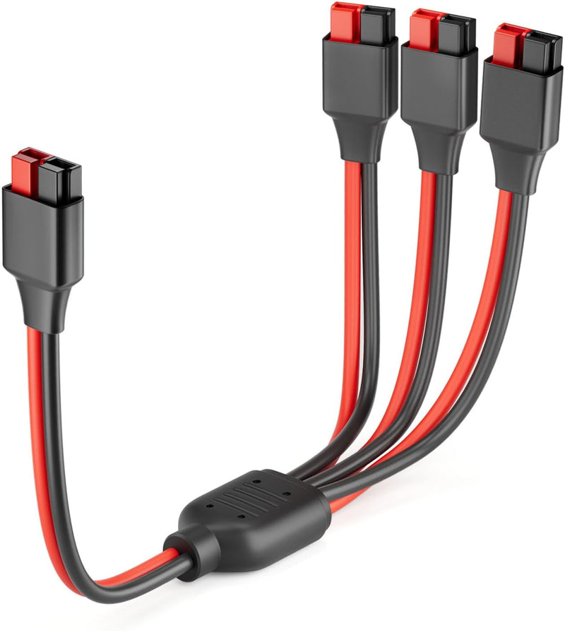 10AWG Anderson-Style 1-to-3 Solar Charging Splitter Cable – 1 Ft.