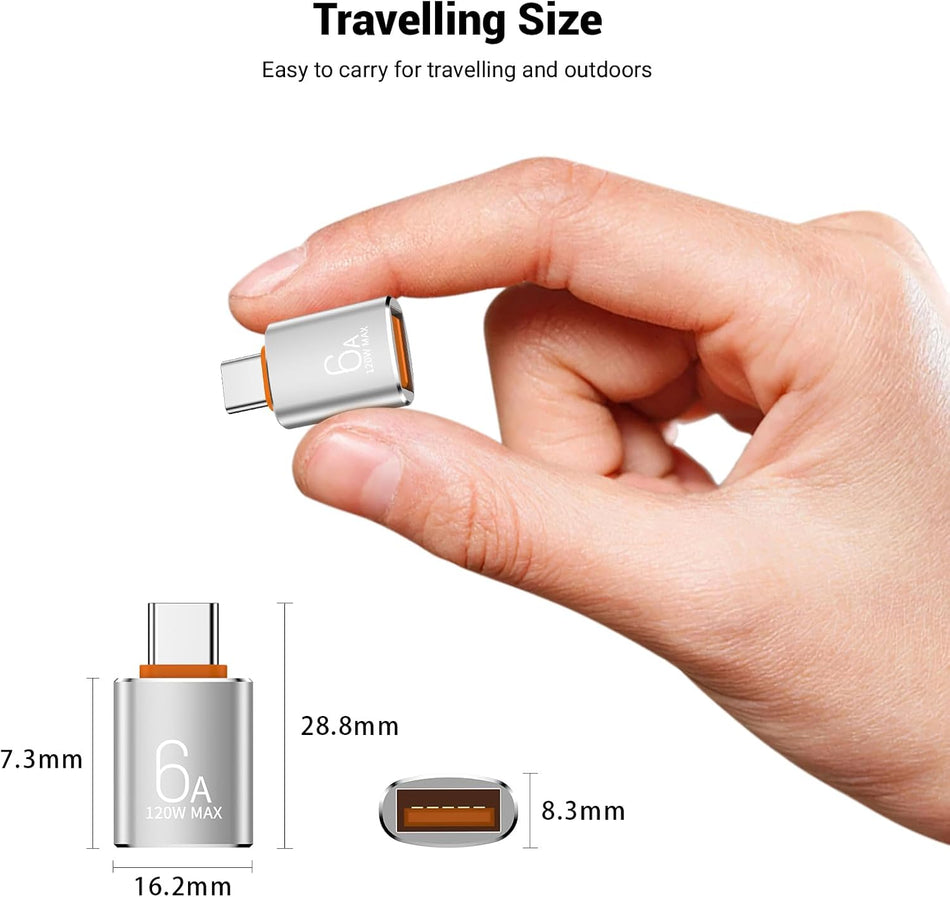10Gbps/120W USB-C to USB 3.1 Adapter – Type-C Male to USB-A Female