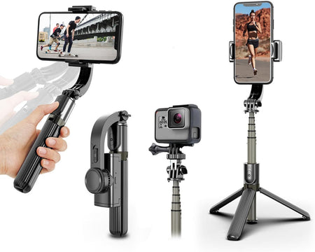 Gimbal Stabilizer Selfie Stick – 360° Tripod with Wireless Remote for Smartphones