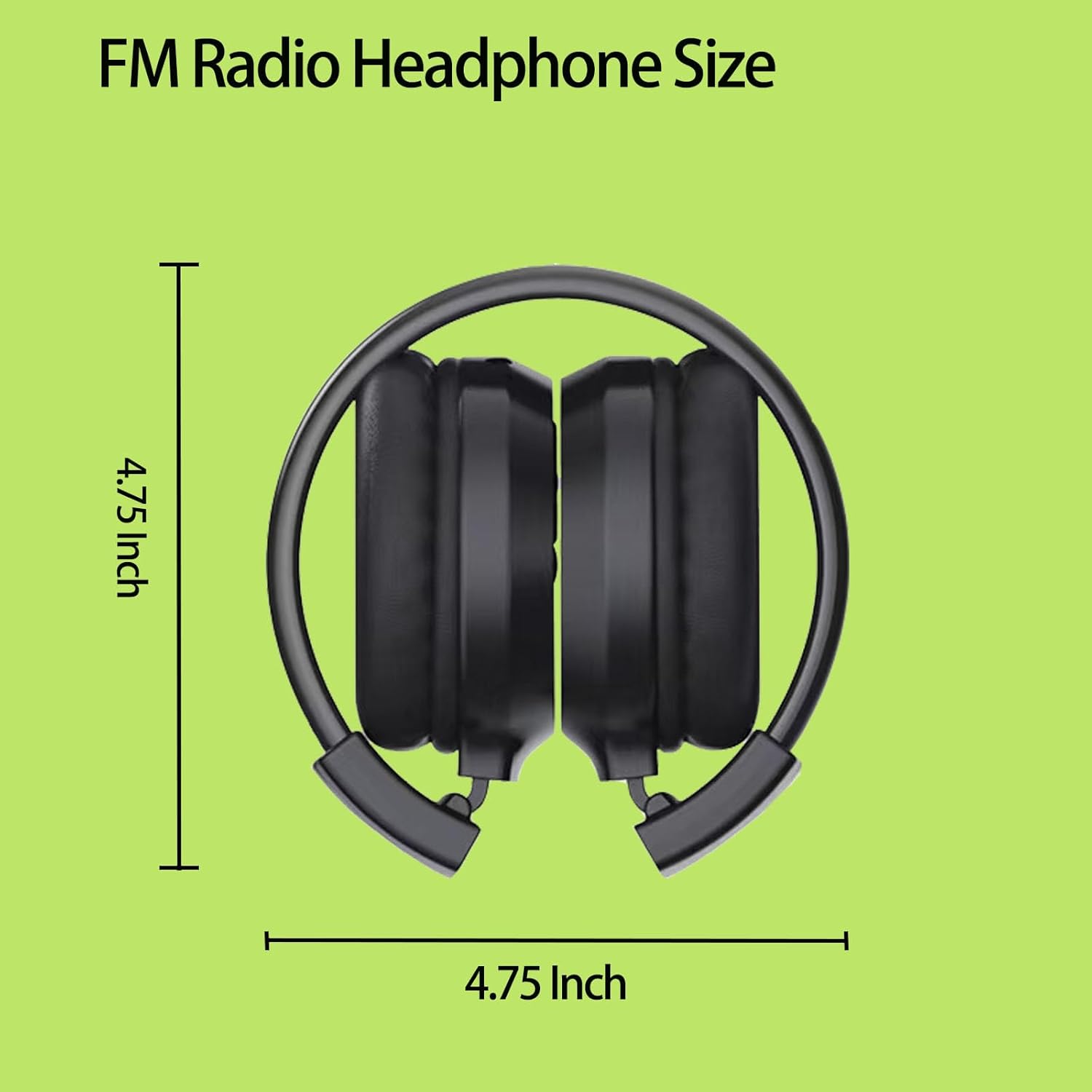 Rechargeable FM Radio Headphones with Soft Ear Muffs & Built-In Receiver