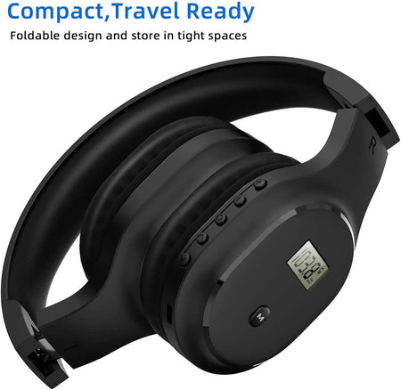 Rechargeable Portable FM Radio Headphones – Wireless Headset with Ear Muffs & Built-In FM Receiver
