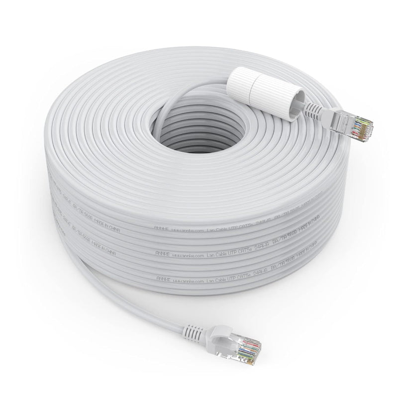 RJ45 LAN Ethernet Cable for PoE IP Cameras, NVR Systems, Modems, PCs & Gaming Consoles | Indoor/Outdoor Use