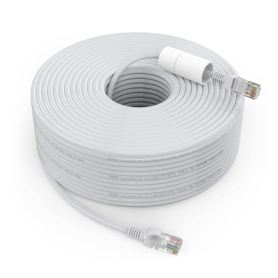 RJ45 LAN Ethernet Cable for PoE IP Cameras, NVR Systems, Modems, PCs & Gaming Consoles | Indoor/Outdoor Use