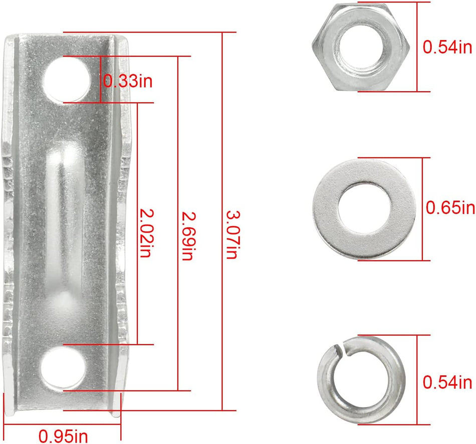 Antenna Mast Mount Clamp U-Bolt – 2 Pack