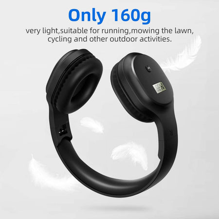 Rechargeable Portable FM Radio Headphones – Wireless Headset with Ear Muffs & Built-In FM Receiver