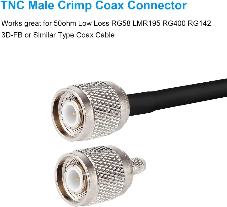 TNC Male Connector Male Plug Crimp Connector