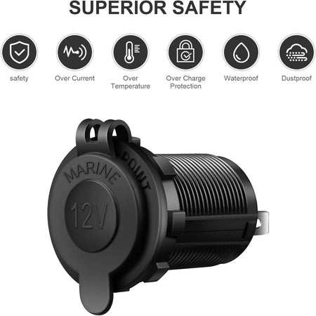 12V Waterproof Lighter Socket Outlet