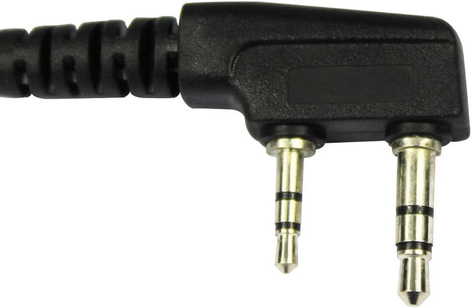 2-Pin Walkie Talkie Earpiece with PTT Mic – Compatible with Baofeng, Kenwood, Retevis, TYT, Wouxun, Anytone