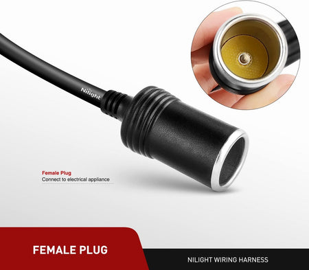 14FT Cigarette Lighter Extension Cord
