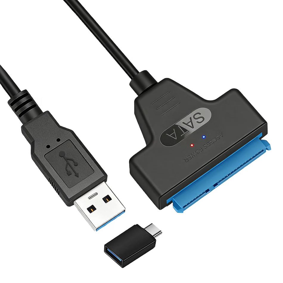 SATA to USB 3.0 Adapter for 2.5-Inch HDD/SSD, Type-A/Type-C