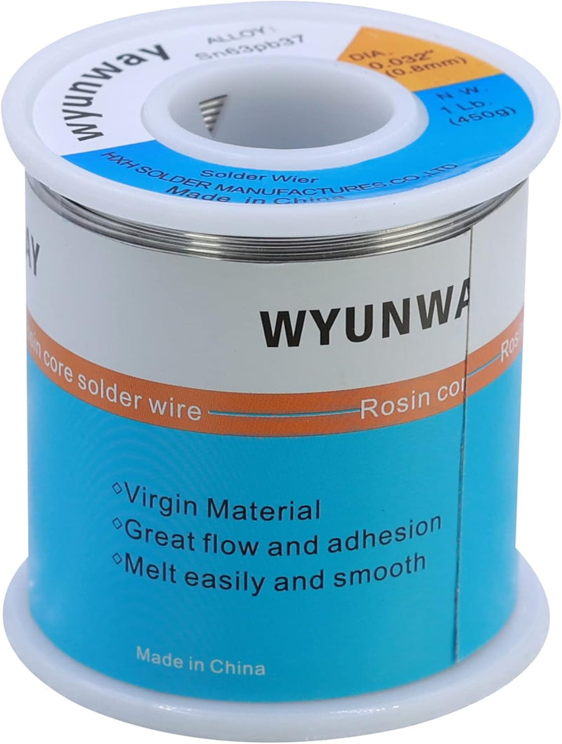 Solder Wire 63/37 Tin/Lead with Flux Rosin Core for Electrical Soldering 0.8mm(0.032")