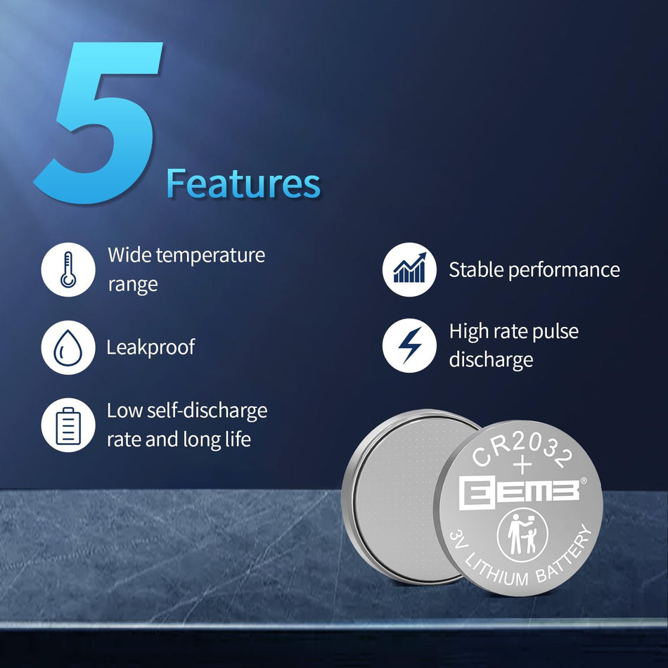 Ultralast UL2032 CR2032 3V Lithium Coin Cell Battery