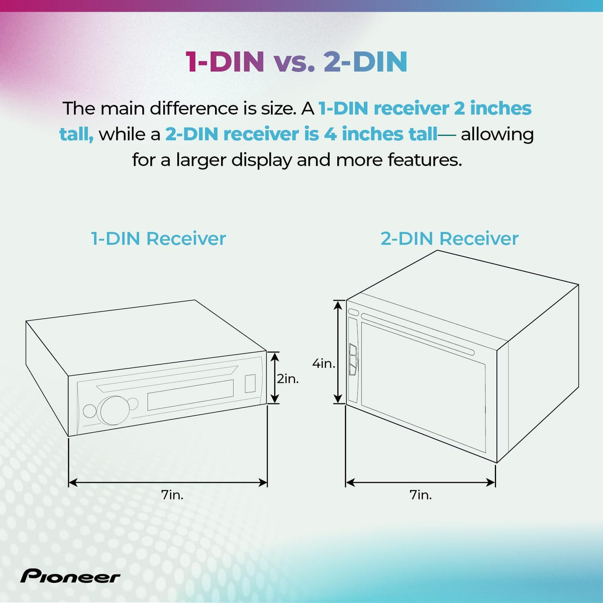 Pioneer DEH-S6220BS Single DIN CD Receiver with Bluetooth, Amazon Alexa & Detachable Faceplate